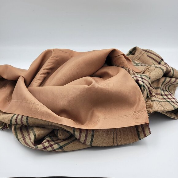 Vintage 90s,Y2k, Dark Academia Preppy Plaid Wool Blend Skirt With Fringe Details - Picture 10 of 15